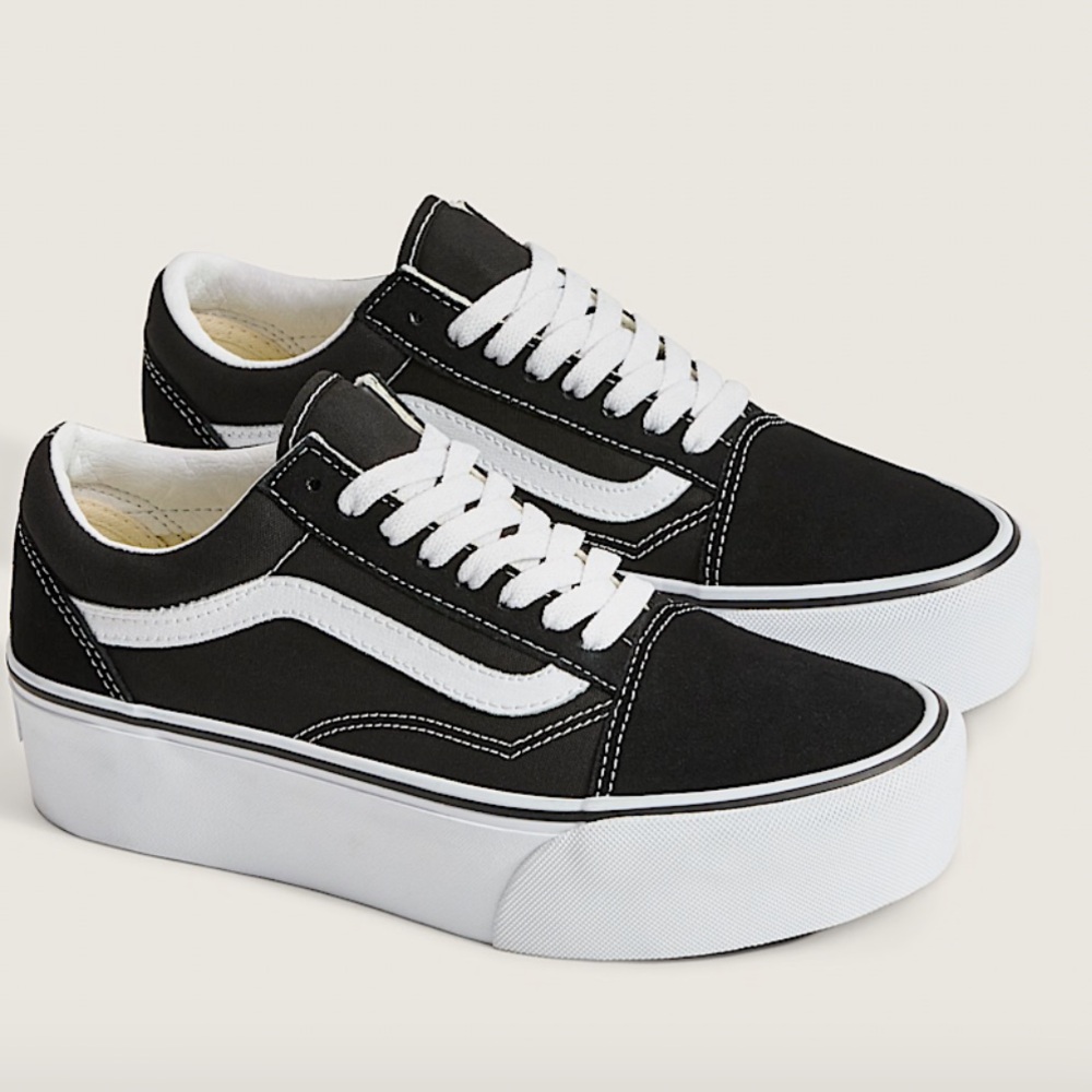 Vans Old Skool Stackform Shoes - Black And White - image 1